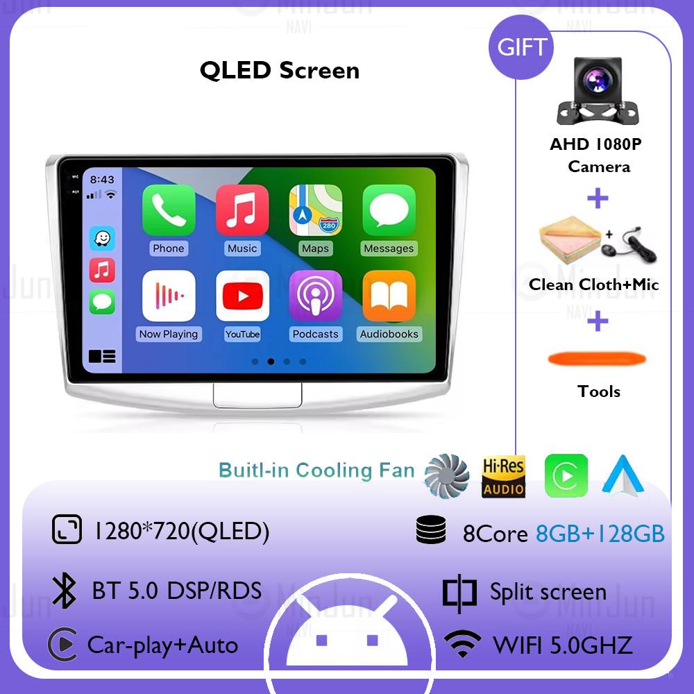 Android 14 Multimedia Player For Volkswagen VW Passat B6 B7 CC 2007-2015 Wireless Carplay Radio Android Auto Car Radio No 2 Din