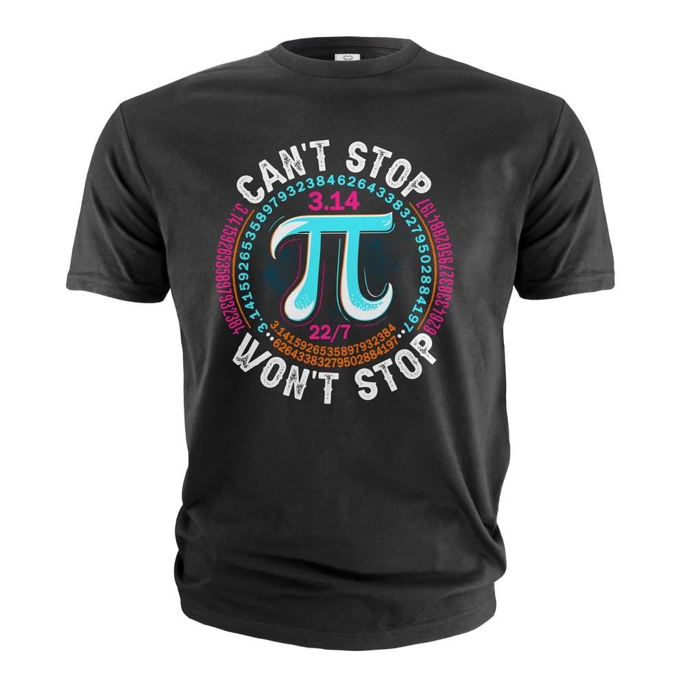 Men's Funny math Tshirt mathematical constant 3.14 Pi Tee geeky science math tee