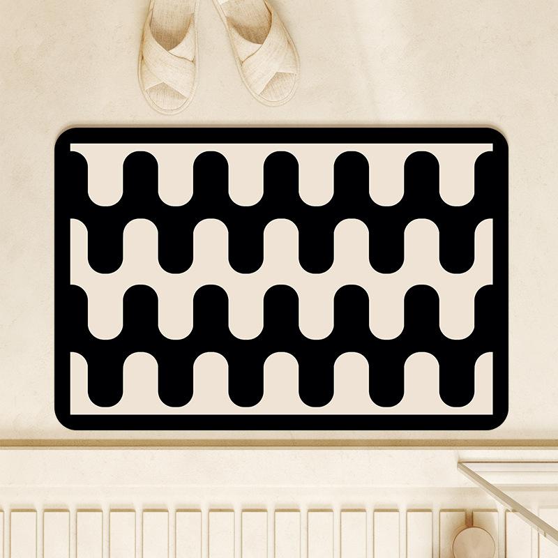 Cartoon Bathroom Mat Strong Moisture-wicking Bathroom Door Non-slip Mat Home Dirty and Easy To Care for Diatom Mud Cushion