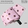 Triple-Fold Forest-Style Umbrella with 8 Ribs, Thick Black Coating for Sun Protection & Rain Shade