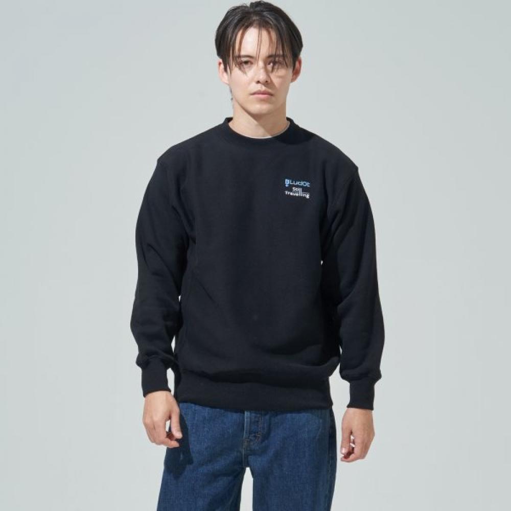 Blu Dot Sweatshirt Graphic Embroidered Bk  Men 100