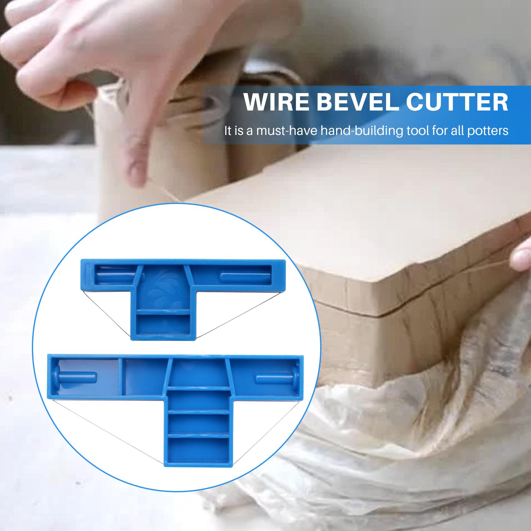LICE-2Pc Angle Cutting Clay Tool And Wire Bevel Cutter Clay Trimming Tool For Pottery, Ceramics And Sculpting(Different Size) синий