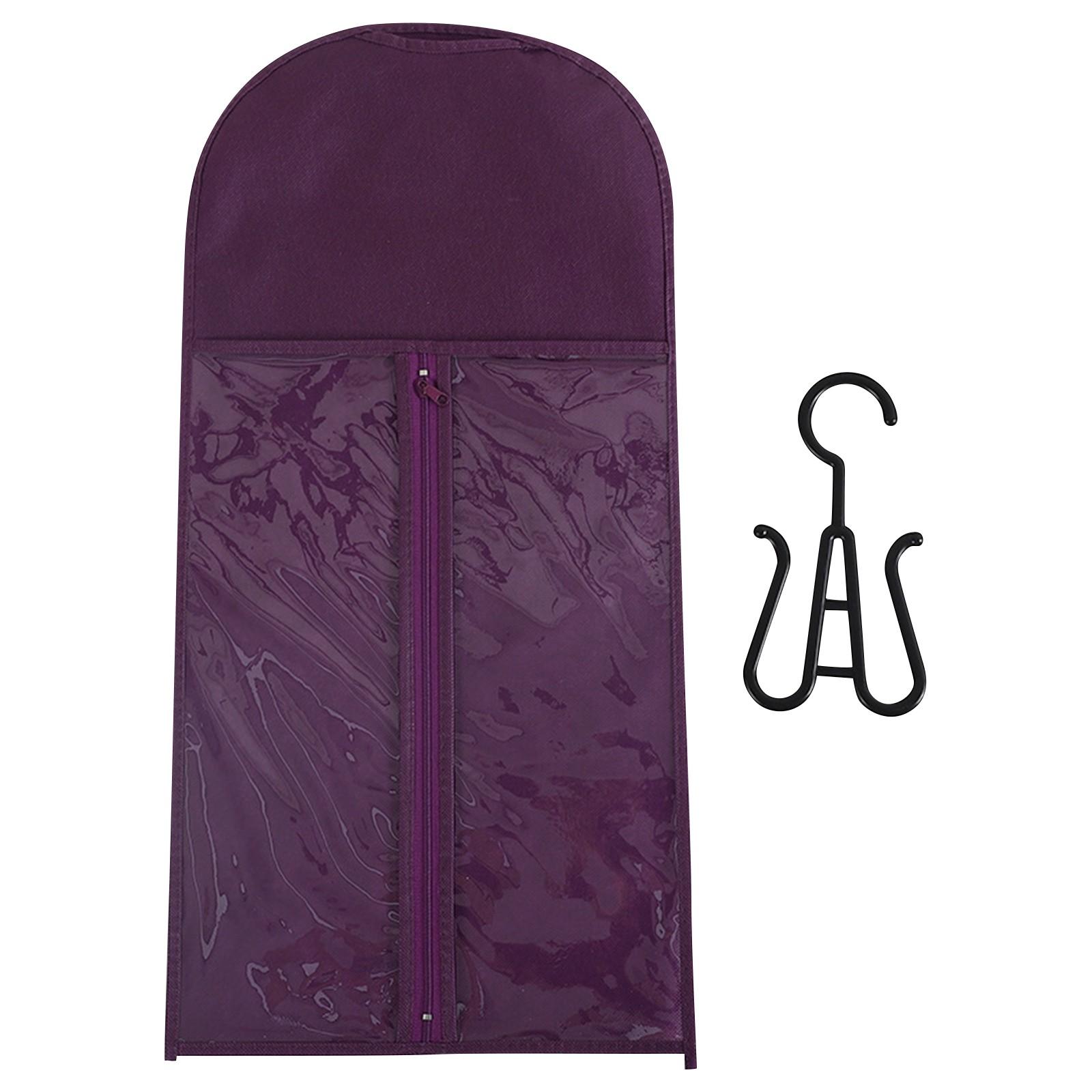 

Hair Extension Stand Wig Storage Bag With Hook Wig Stand Can Hold Multiple Wigs, Dust-Proof Storage Organizer With Hook For Hair Extensions, S фіолетовий