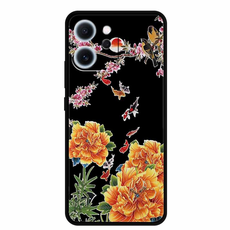3D Flowers Emboss Fundas For OPPO Reno 15F 5G Case Soft Silicone Phone Cases For OPPO Reno 15F Back Covers Shell Coque 6.57"