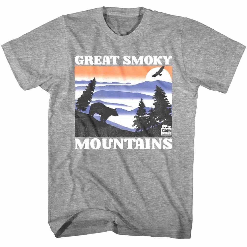 Great Smoky Mountains Mist Sunset Men s T Shirt 2XL