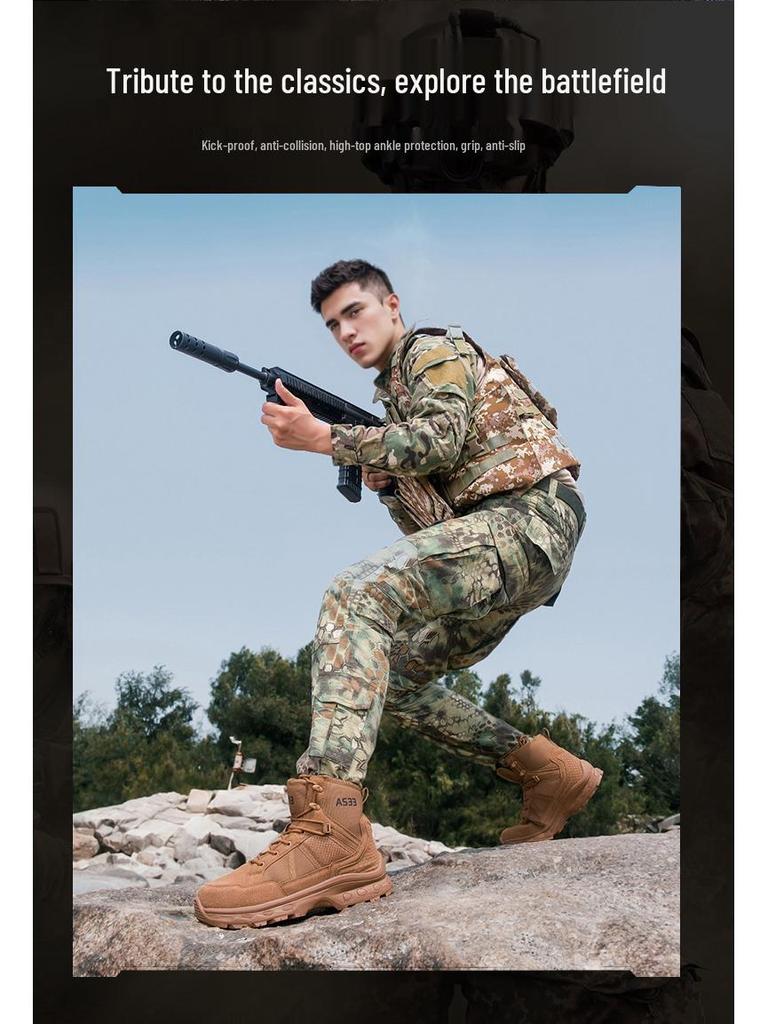 Men's Plus Size Outdoor Tactical Military Boots - Desert Sports Casual Shoes