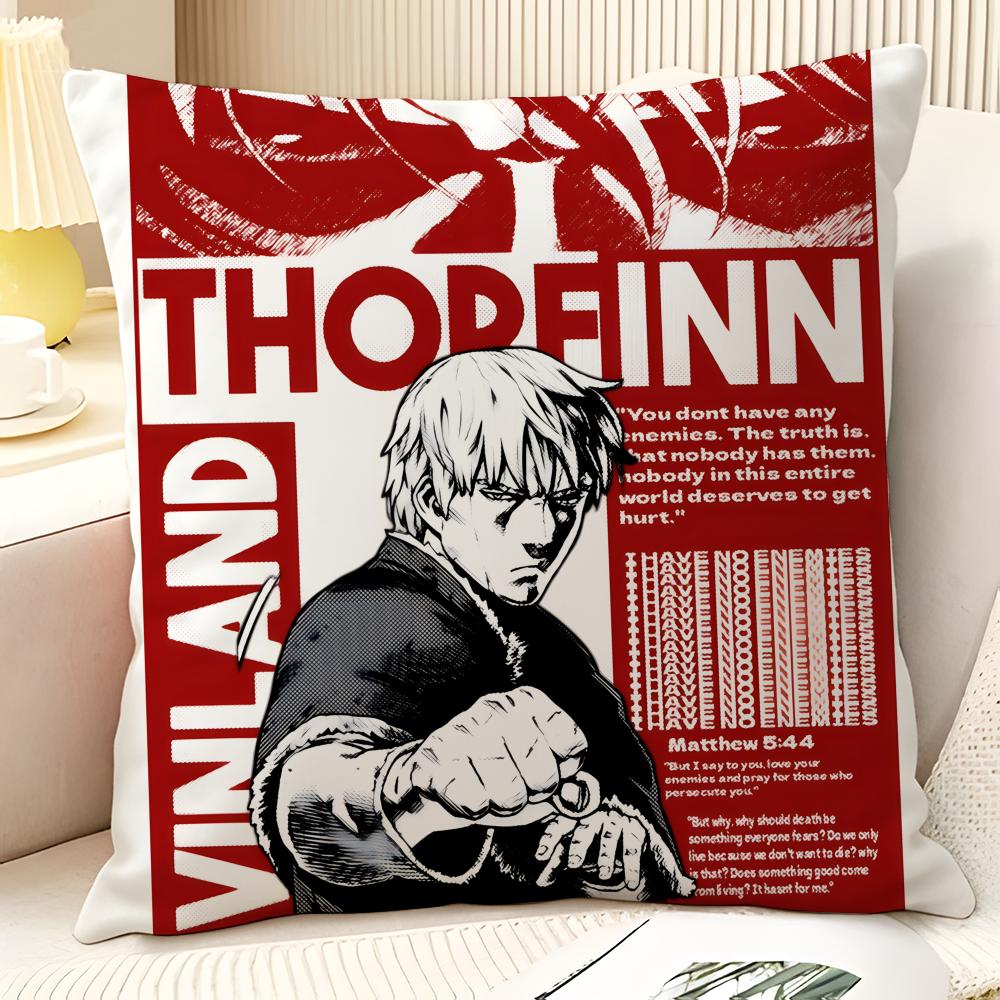 Cartoon Comic VVinland SagaPC Pillow Case Natural Linen Organic Fabric DoubleSided Printing Sofa Home Decor Gift Pillow Case