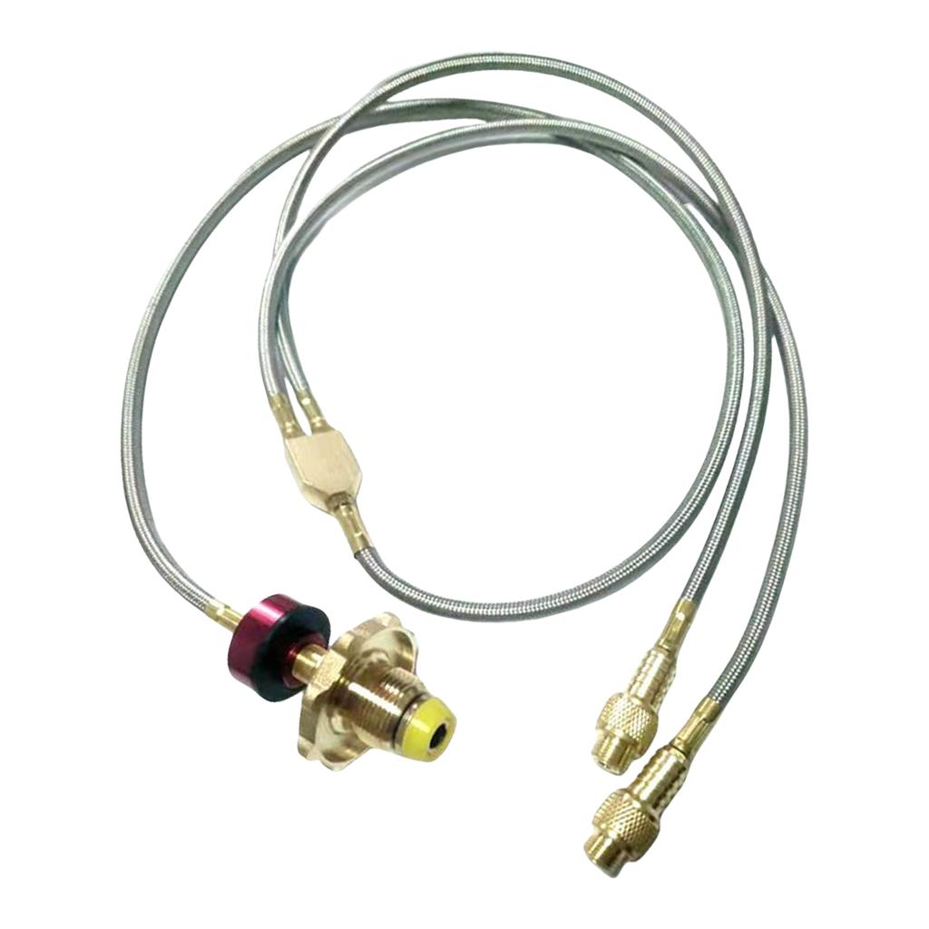 Outdoor Double Connection Tube Gas Valves Durability Gas Converter Stove Adapter for Camping Cooking Efficiency