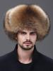 Fox Hair Lei Feng Hat Men's Raccoon Hair Northeast Winter Middle-aged and Elderly Warm Fur Leather Cotton Hat Men's Winter
