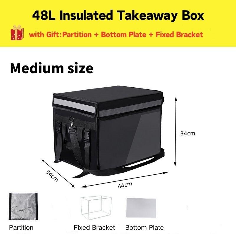 32L/48L/62L Motorcycle Delivery Food Business Takeout Bag Insulated Takeout Box Food Delivery Bag