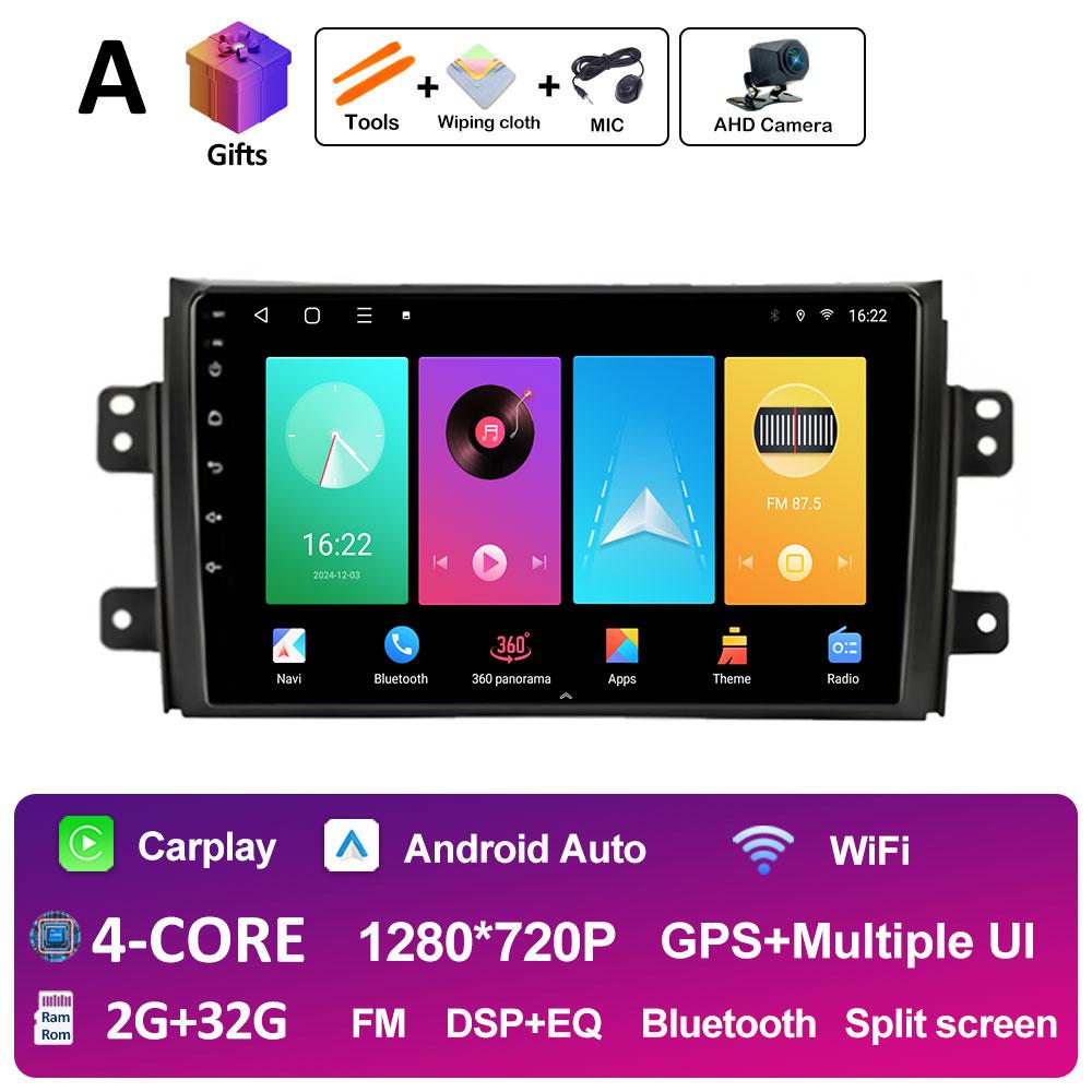 Wireless Carplay Android Intelligent System For Suzuki SX4 SX 4 2006 2007 2008 2009 - 2013 Bluetooth QLED IPS Screen Accessories