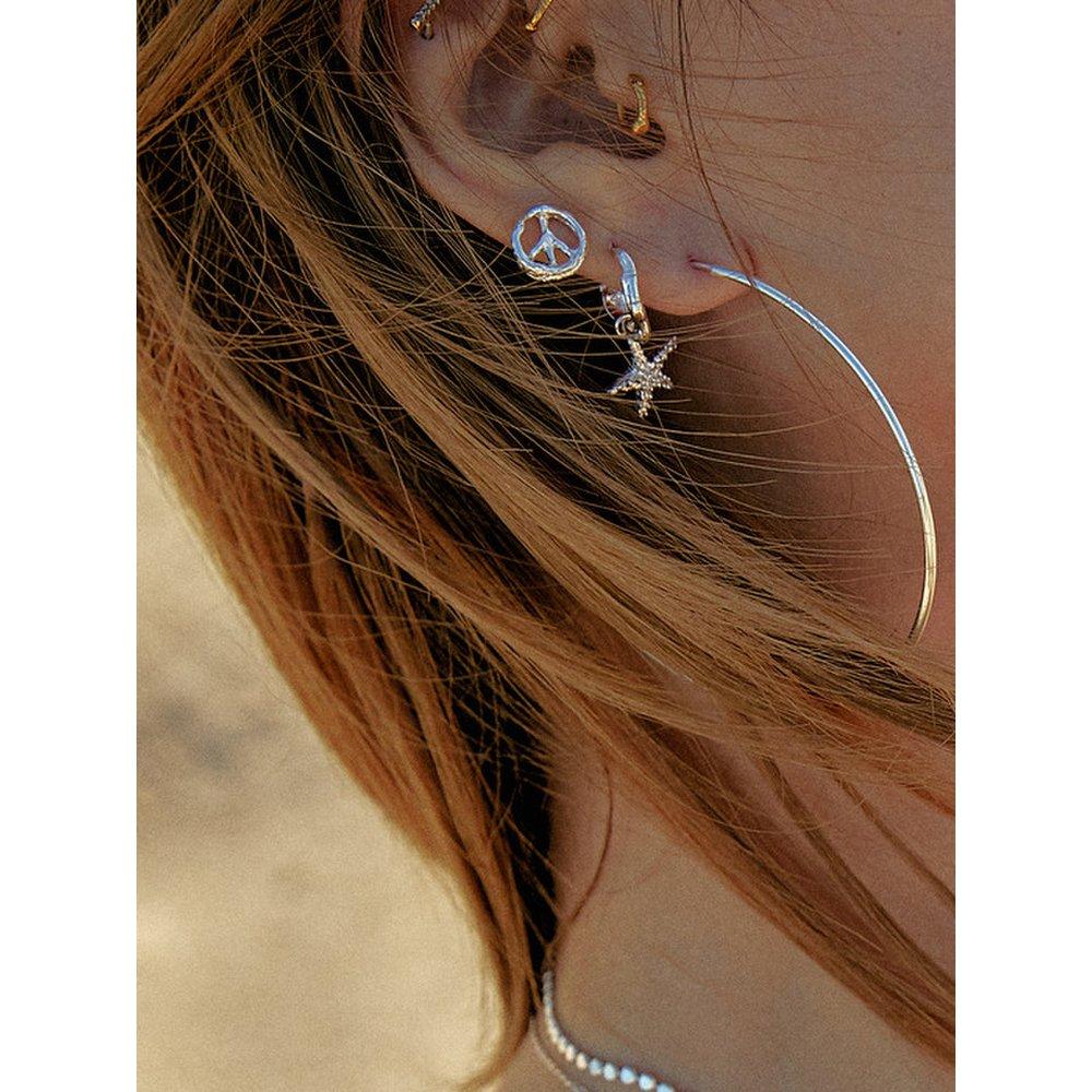 (Silver925)Mini-Peace Earrings