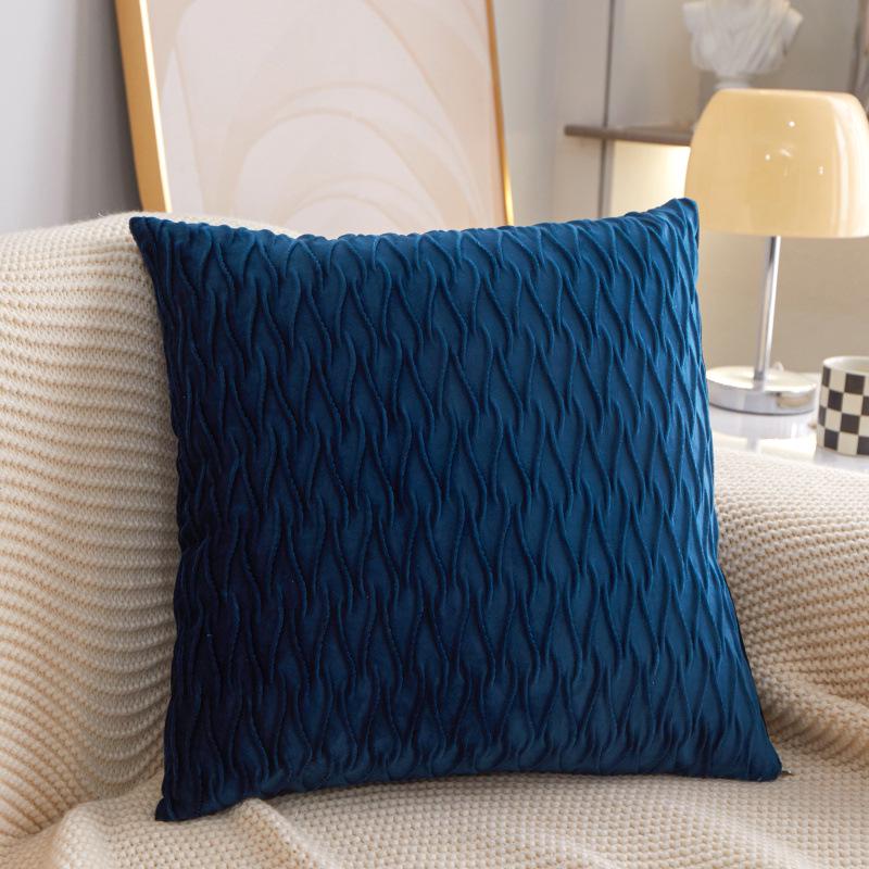 Velvet Wrinkle-Style Soft Back Cushion for Sofa or Bed