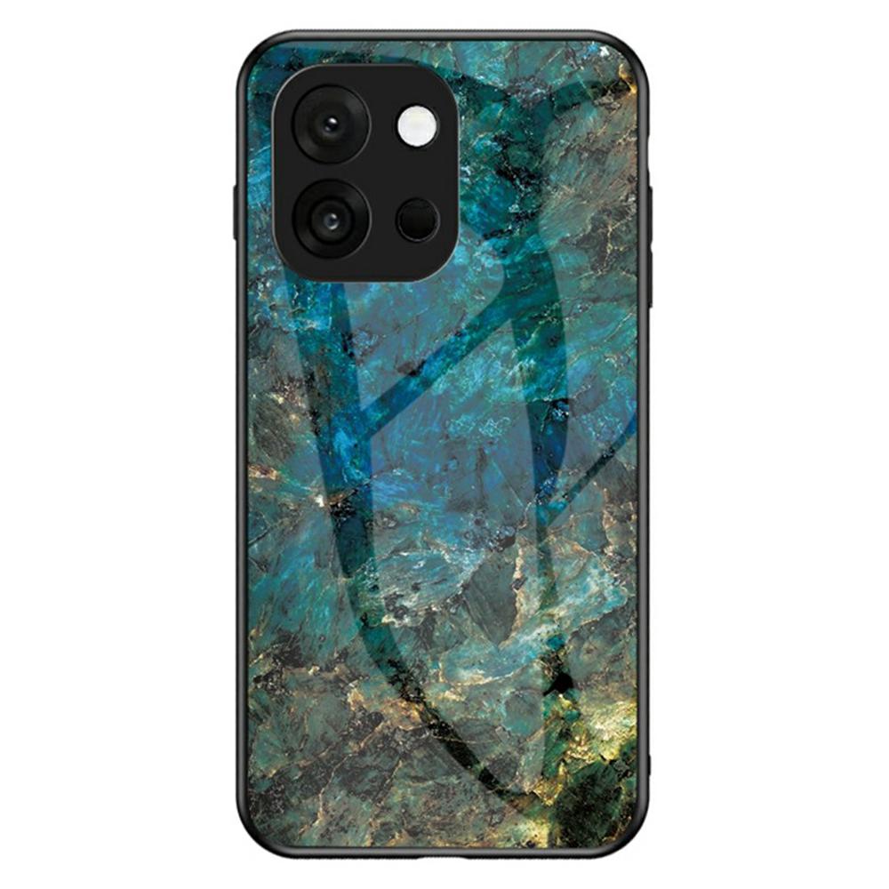 For OnePlus 13T 5G Case Marble Pattern Tempered Glass+PC+TPU Protective Phone Cover