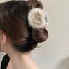 Soft Fur Half Updo Hairpins Hair Decoration Plush Hair Claw Fashion Ponytail Holders  Women