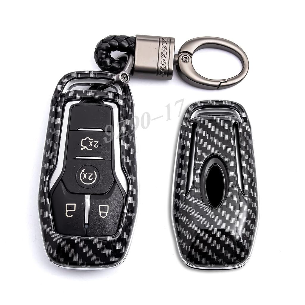 Carbon Fiber Key Cover Case For Ford Fusion Explorer Mustang Edge F150 Mondeo Lincoln Mkc Mkx Mkz
