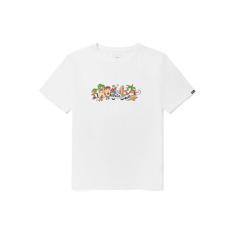 Vans Fun Print American Vintage Sports Crew Neck Short Sleeve T-Shirt Men Tops White VN0A5F3RWHT