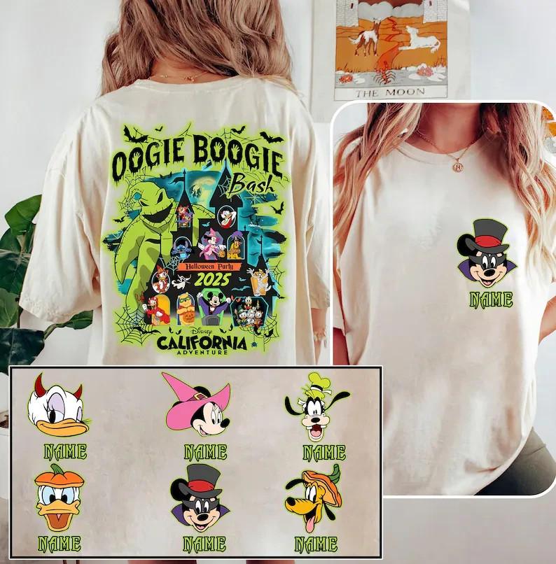 2-Sided Disneyland Halloween Time 2025 Shirt | Oogie Boogie Bash 2025 Tshirt Unisex T-Shirt XXXXL