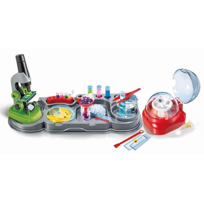 Clementoni Science &; Game - Super Science Lab - Microscope, Centrifuge, and Other Accessories - From 8 Years Old