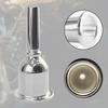 Professional Brass Silver Plated Tuba Mouthpiece Portable Rustproof Trombone Mouthpiece For Amateurs Musician Starters