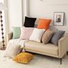2pcs Modern Plush Faux Fleece Velvet Throw Pillow Covers - Cream & Beige Geometric Pattern, Soft & Luxurious Decorative Cushion Covers for Sofa