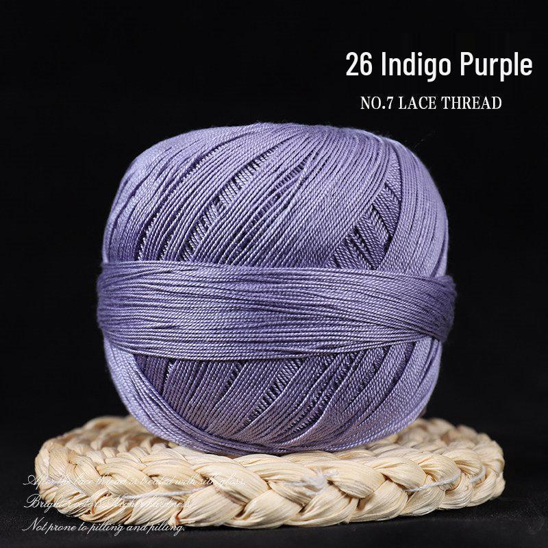 No. 7 Soft Silk Lace Yarn - Hand-Knitted, Strong Twist for Summer and Short Sleeves