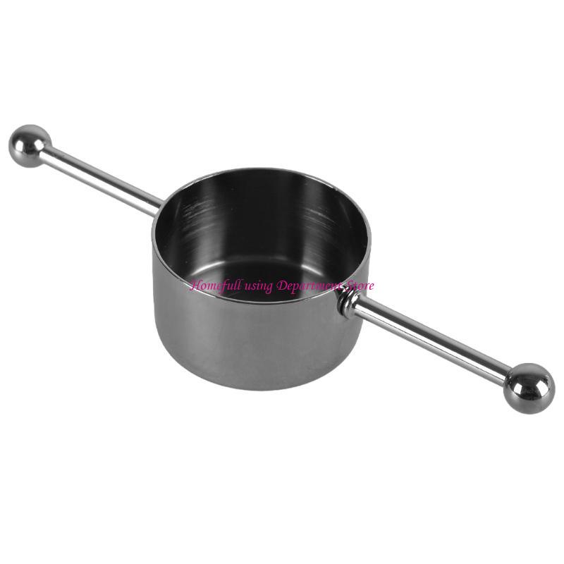  2pcs Bartenders Measuring Cup Double Beads Stainless Steel Jigger for Liquor