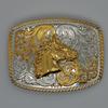 Zinc Alloy Western Cowboy Smooth Buckle Leisure Horse Belt Buckle Retro Tang Grass Flower Belt Buckle For Men And Women