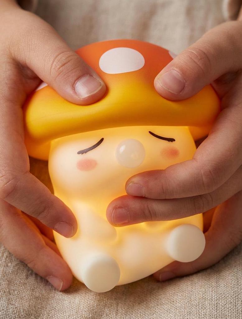 USB Rechargeable Silicone Mushroom Night Light for Kids
