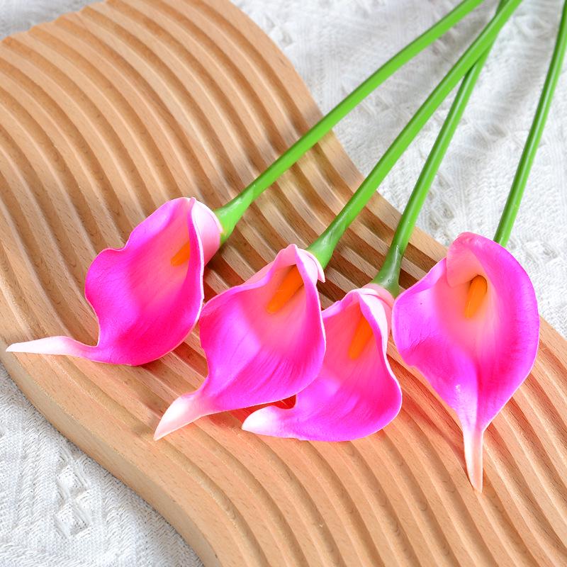 Mini Bouquet de Calla Lys artificiels en PU pour Mariage et Décoration de Maison