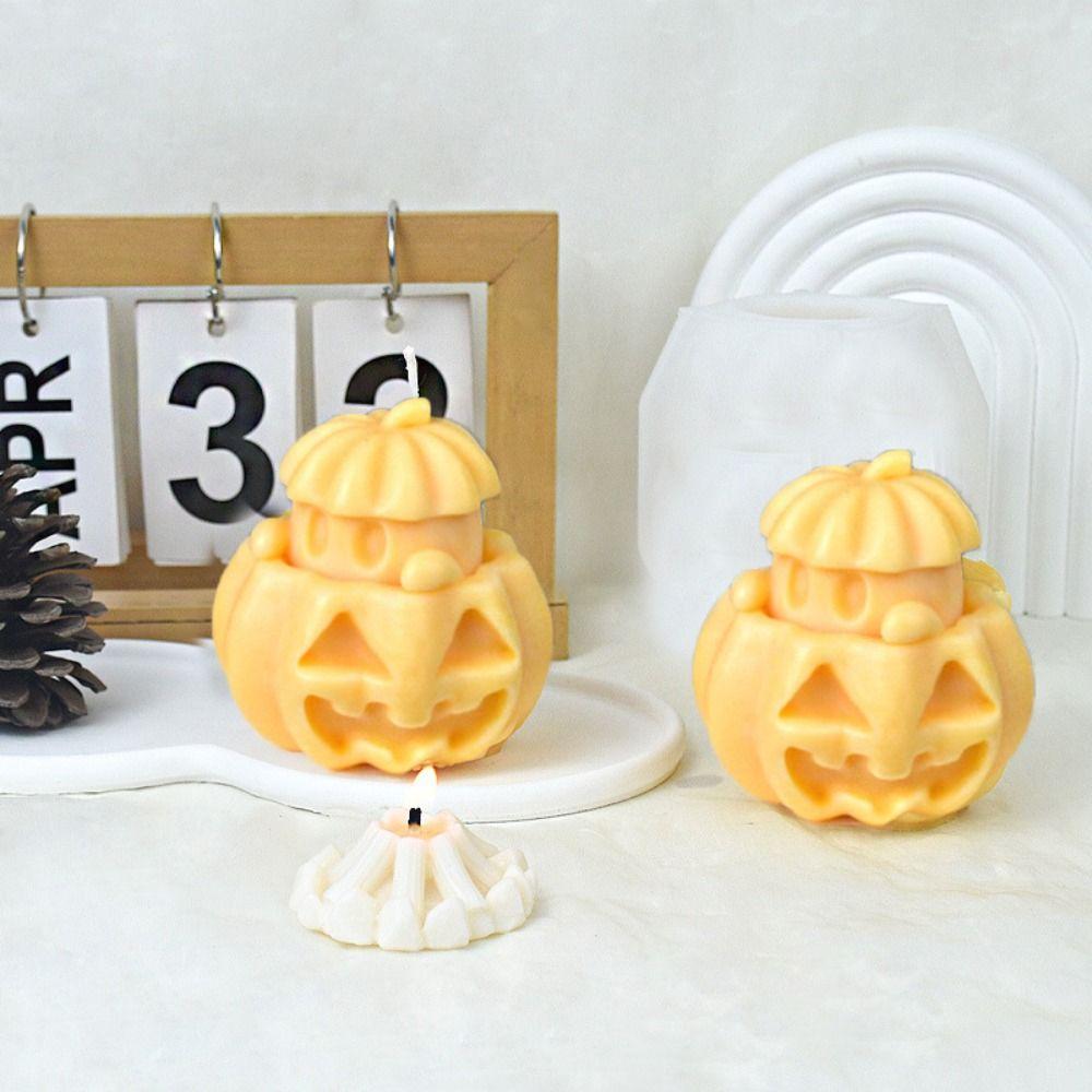 Halloween Ghost Pumpkin Mold 3D Soap Mould Epoxy Resin Candle Mold  Home Decor