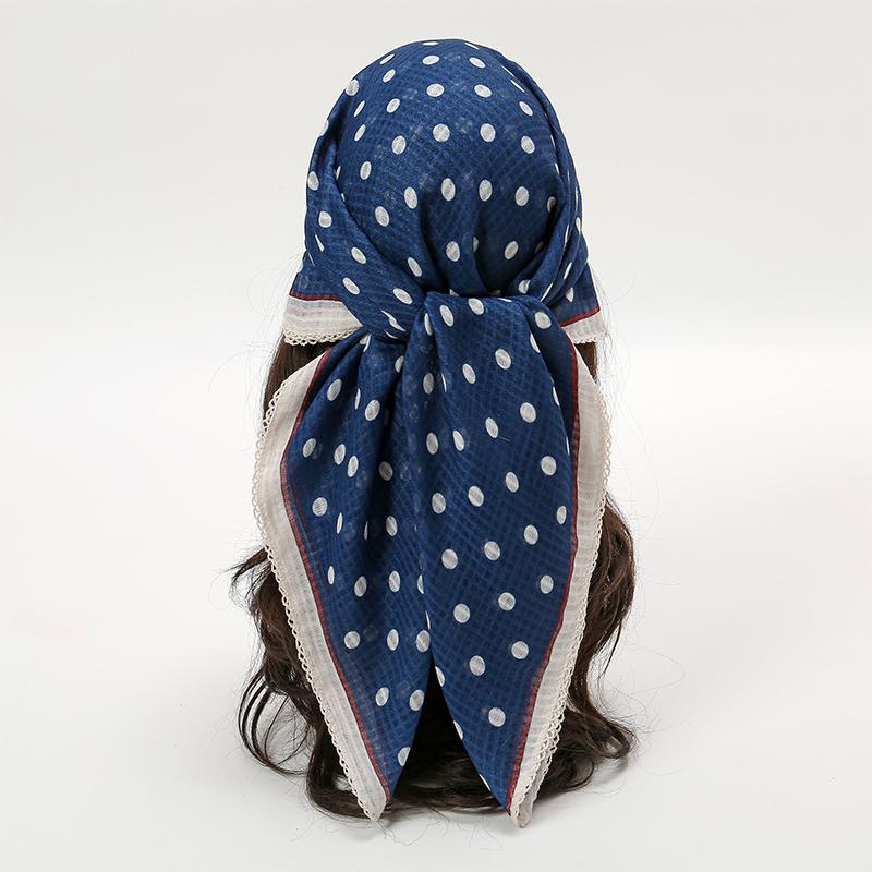 Large 90cm Cotton Square Scarf Women Plaid Design Sunscreen Beach Headkerchief Shawl Wraps Hijab Bufanda Travel Pashmina Echarpe