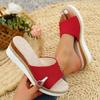 Summer Shoes for Women Rome Hemp Peep Toe Women Wedge Slippers Outdoor Comfort Slippers Casual Slides Women Platform Sandals