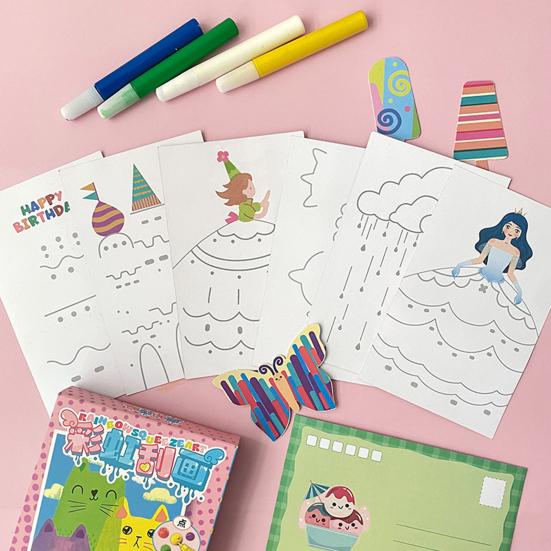 35Pcs/Set Kids Squeegee Art Craft Kit Rainbow Scratch Paper Art Kit Educational DIY Children Dot Scratch Painting Toy Toddlers Boys Girls Party Gift