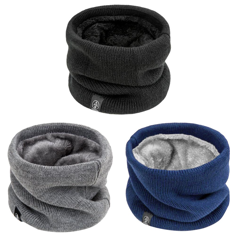 

Вязаный зимний утеплитель для шеи для мужчин и женщин, шарф для холодной погоды (черный)