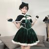 New Green Christmas Clothing Women's Clothing Wearing a War Robe Dress Autumn and Winter Thin Tutu Princess Dress