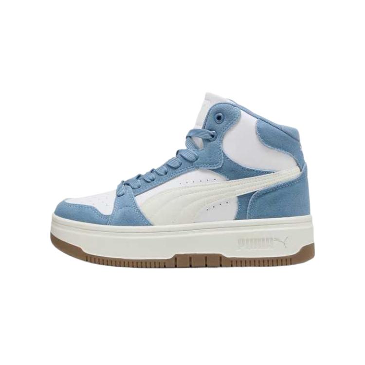 

New PUMA Rebound Femme Slip Resistant Mid top Skateboard Shoes Women s Blue 402595-03 35.5