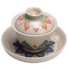 Lotus Sancai Gaiwan Blue And White Teacup Large Ceramic Kung Fu Tea Set Retro High-End Single Tea Bowl
