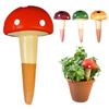 4Pcs Plant Watering Spikes Terracotta Self Watering Globes for Indoor Outdoor Plants Mushroom Shape Automatic Vacation Plant Waterer