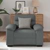 VidaXL Fauteuil gris foncé 60 cm tissu, fauteuil canapé simple, fauteuil d'appoint, fauteuil de relaxation, fauteuil de 4105288
