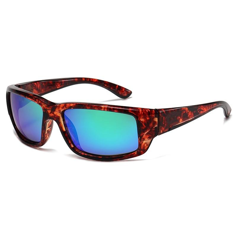 Men’s Colorful Sports Sunglasses, Windproof UV Protection Cycling Glasses for Driving, Outdoor Running Fishing Shades