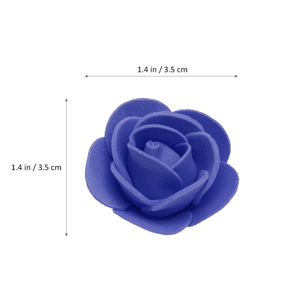 100Pcs 3.5cm Artificial Rose Heads Realistic Foam Fake Rose Heads for Wedding Decoration Party Home DIY Craft Projects