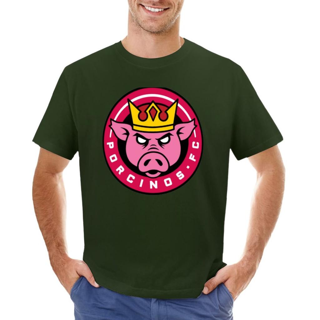Porcinos Fc Tshirt Vintage T Shirt Mens Graphic Tshirts