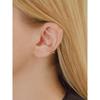 Modern Tulip Oval Silver Pink Ear Cuff Tessvp13714M