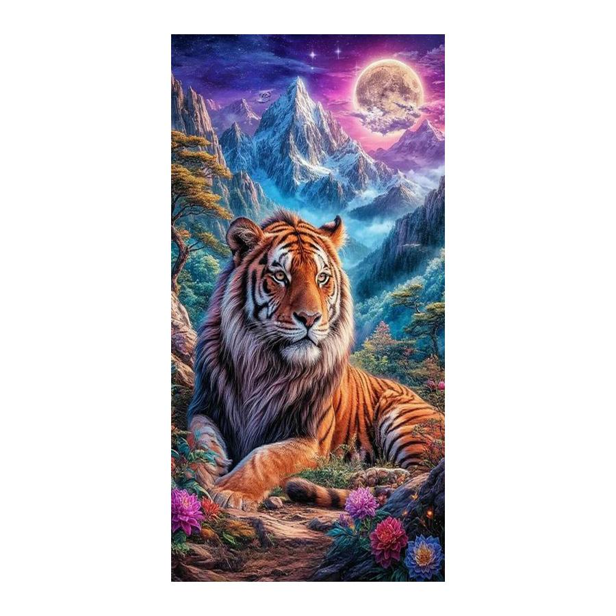 Tijger Grote Maat Diamant Schilderen Nieuwe Collectie Wilde Dieren Diy Volledig Vierkant Rond Boor Strass Borduurwerk Mozaïek Kruissteek Kits Muur Decor