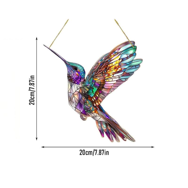 Indoor/Outdoor Spirit Birds Humming Bird Sun Catcher Multi-Coloured Hanging Decor