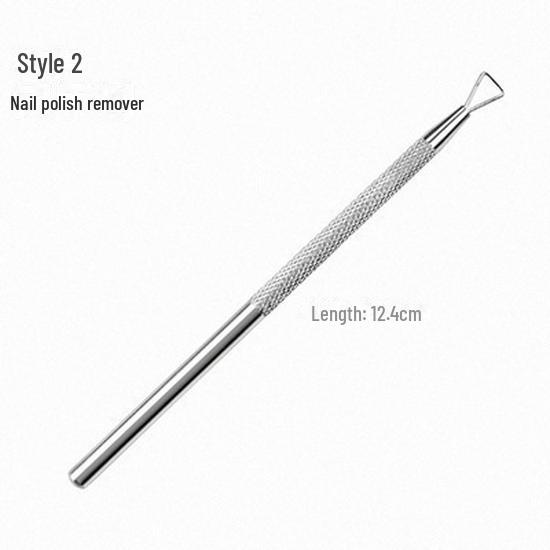 Stainless Steel Nail Tool Set: Polish Remover, Glue Planer, Cuticle Pusher