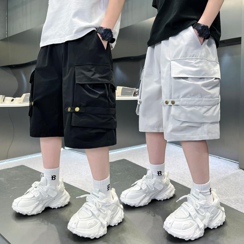 Boys' shorts, summer thin, 2026 new style, mid size children's stylish casual pants, children's summer workwear, five part pants trend