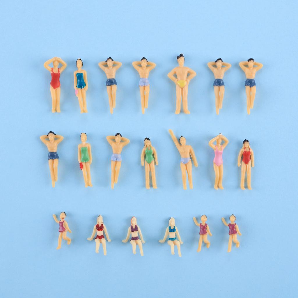 DIY sand table building model material scene model color swimsuit villain