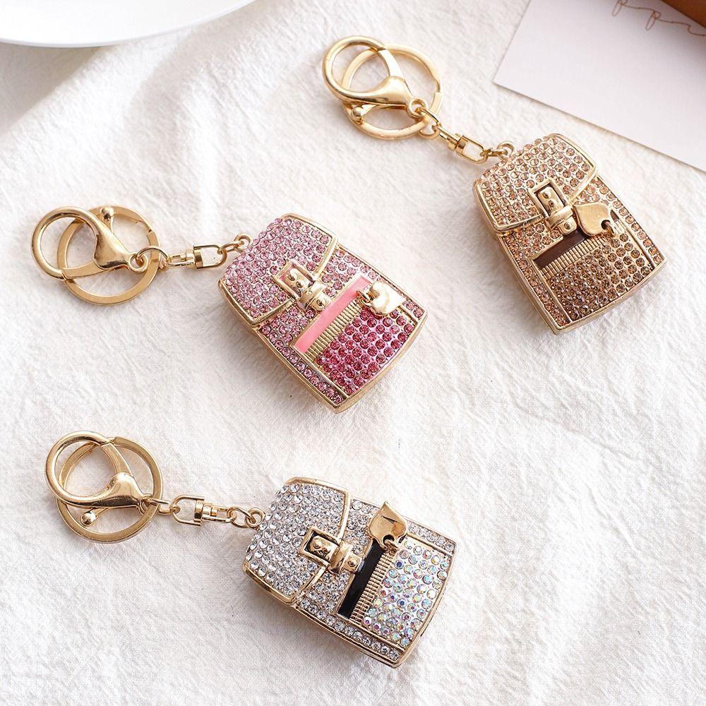 Fully-jewelled Car Key Pendant Rhinestone Bag Accessories Pendant  Car Decoration